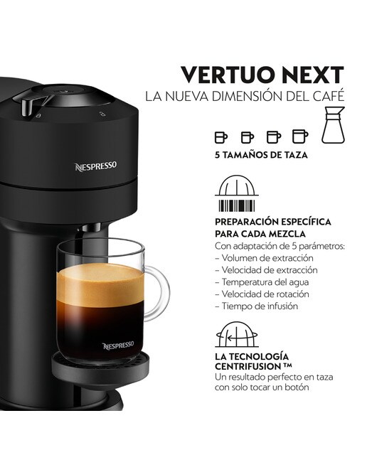 Cafetera de cápsulas Nespresso Krups Vertuo Next para cápsulas Nespresso Vertuo - Negro Negro-3