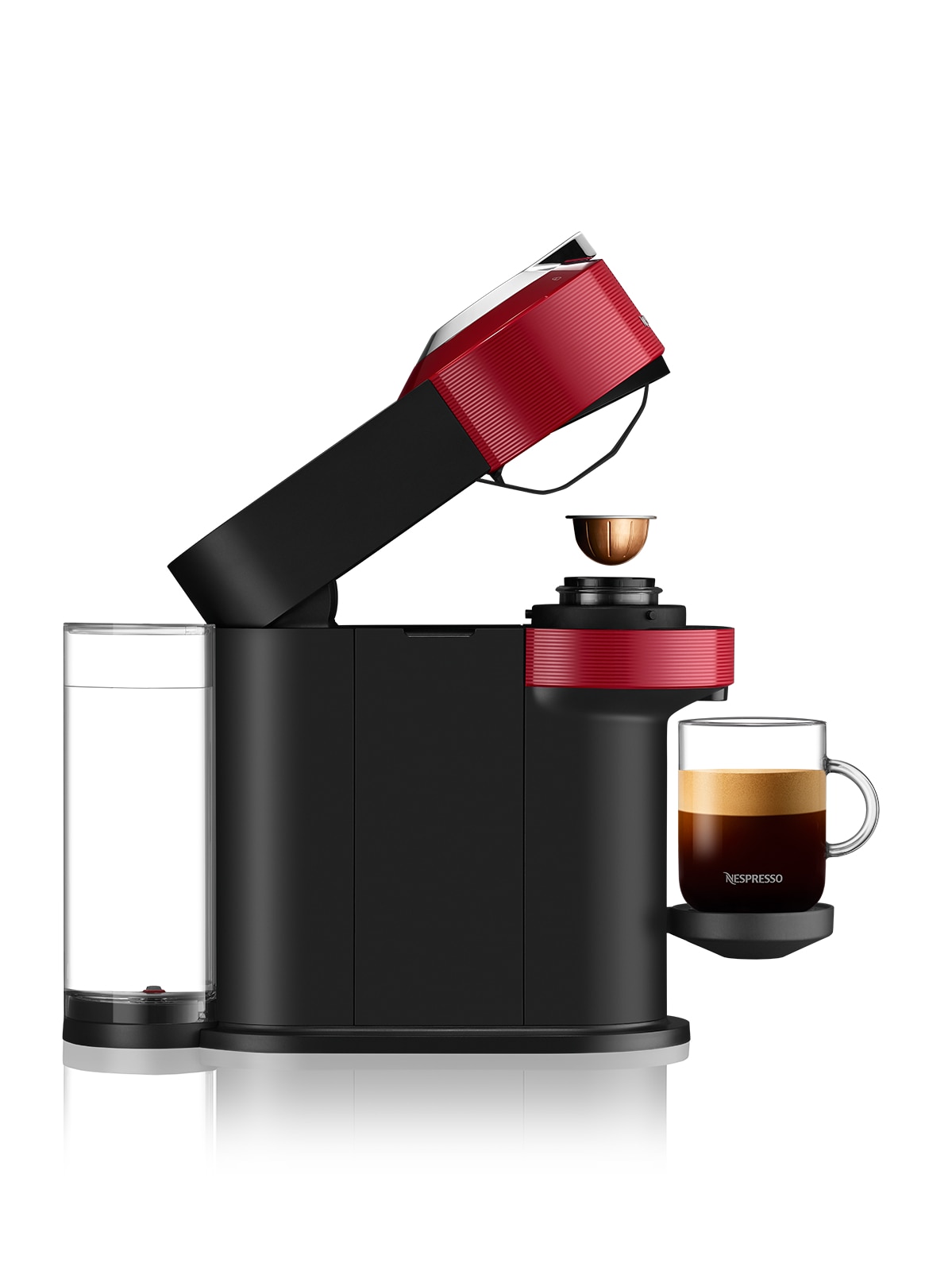 Cafetera de cápsulas Nespresso Krups Vertuo Next para cápsulas Nespresso Vertuo Rojo-6