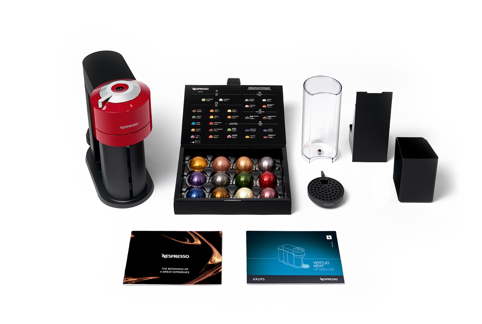 Cafetera de cápsulas Nespresso Krups Vertuo Next para cápsulas Nespresso Vertuo Rojo-8