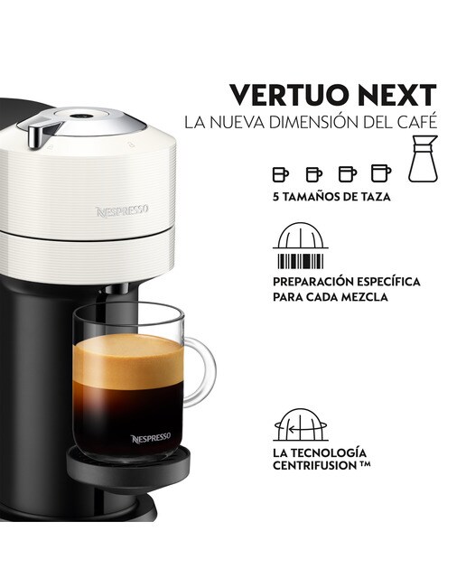 Cafetera de cápsulas Nespresso De'Longhi Vertuo Next para cápsulas Nespresso Vertuo Blanco-4