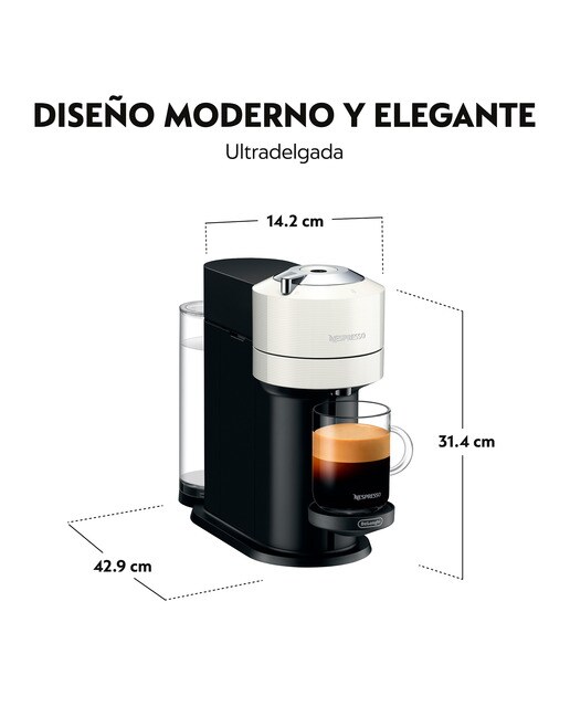 Cafetera de cápsulas Nespresso De'Longhi Vertuo Next para cápsulas Nespresso Vertuo Blanco-5