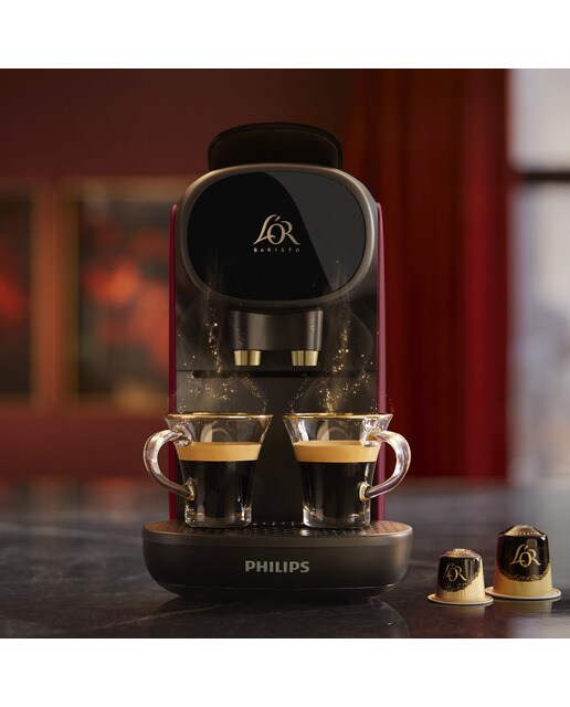 Cafetera de capsulas automática Philips L'OR Barista Sublime para cápsulas L'OR - Rojo Rojo-4