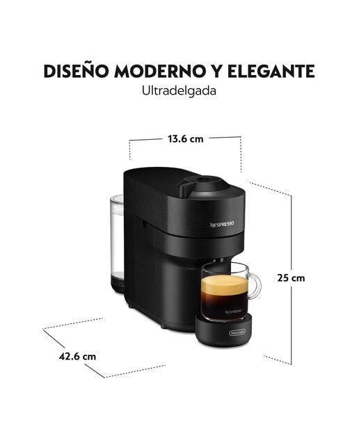 Cafetera de cápsulas Nespresso De'Longhi Vertuo Pop para cápsulas Nespresso Vertuo - Negro Negro-8