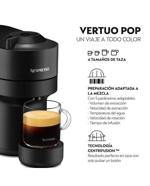 Cafetera de cápsulas Nespresso De'Longhi Vertuo Pop para cápsulas Nespresso Vertuo - Negro Negro-9