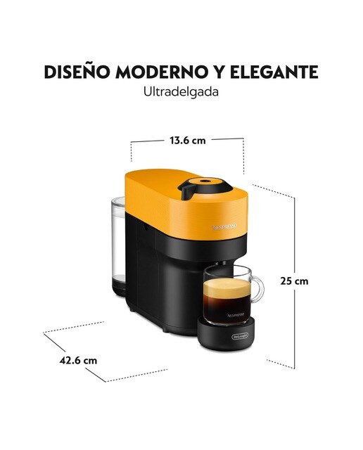 Cafetera de cápsulas Nespresso De'Longhi Vertuo Pop para cápsulas Nespresso Vertuo Amarillo-8