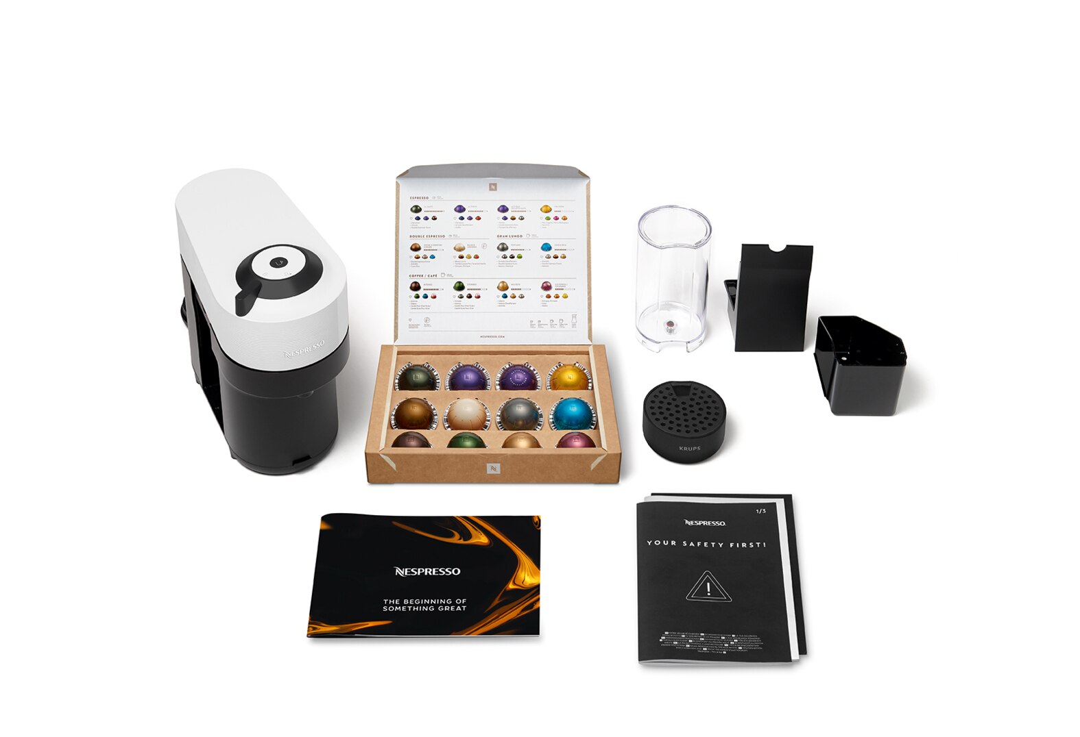 Cafetera de cápsulas Nespresso Krups Vertuo Pop para cápsulas Nespresso Vertuo Blanco-9