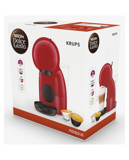 Cafetera de cápsulas manual Krups Piccolo XS para cápsulas Nescafé Dolce Gusto Rojo-7