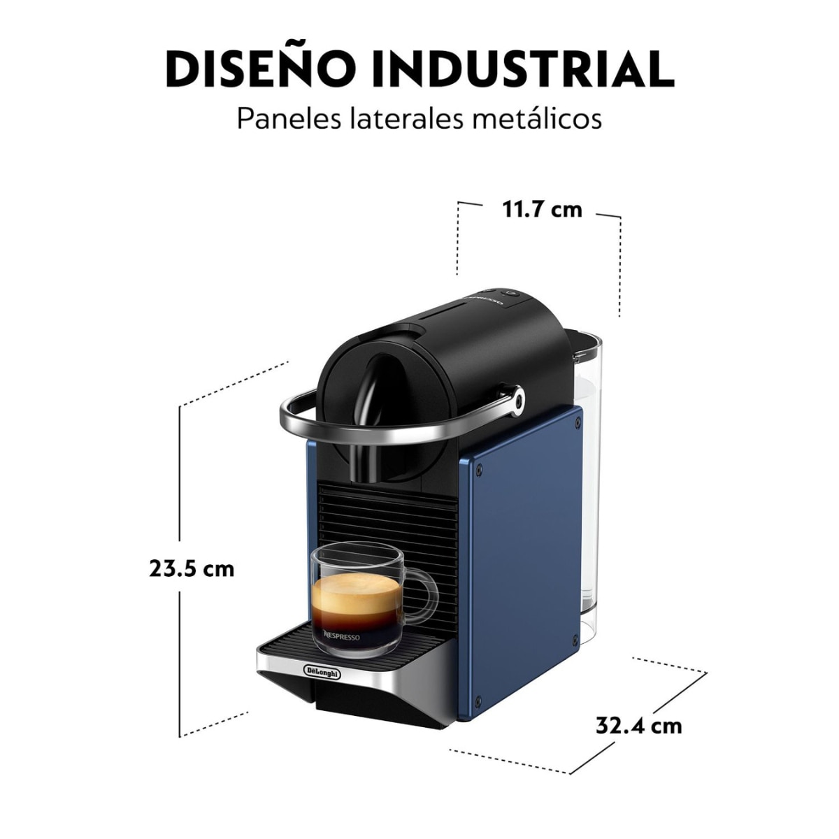 Cafetera de Cápsulas automática Nespresso De'Longhi Pixie para cápsulas Nespresso Original - Azul Azul-2