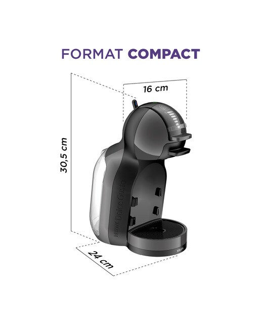 Cafetera espresso automática Krups Mini Me con función Play & Select para cápsulas Nescafé Dolce Gusto + 2 packs de café Negro-7