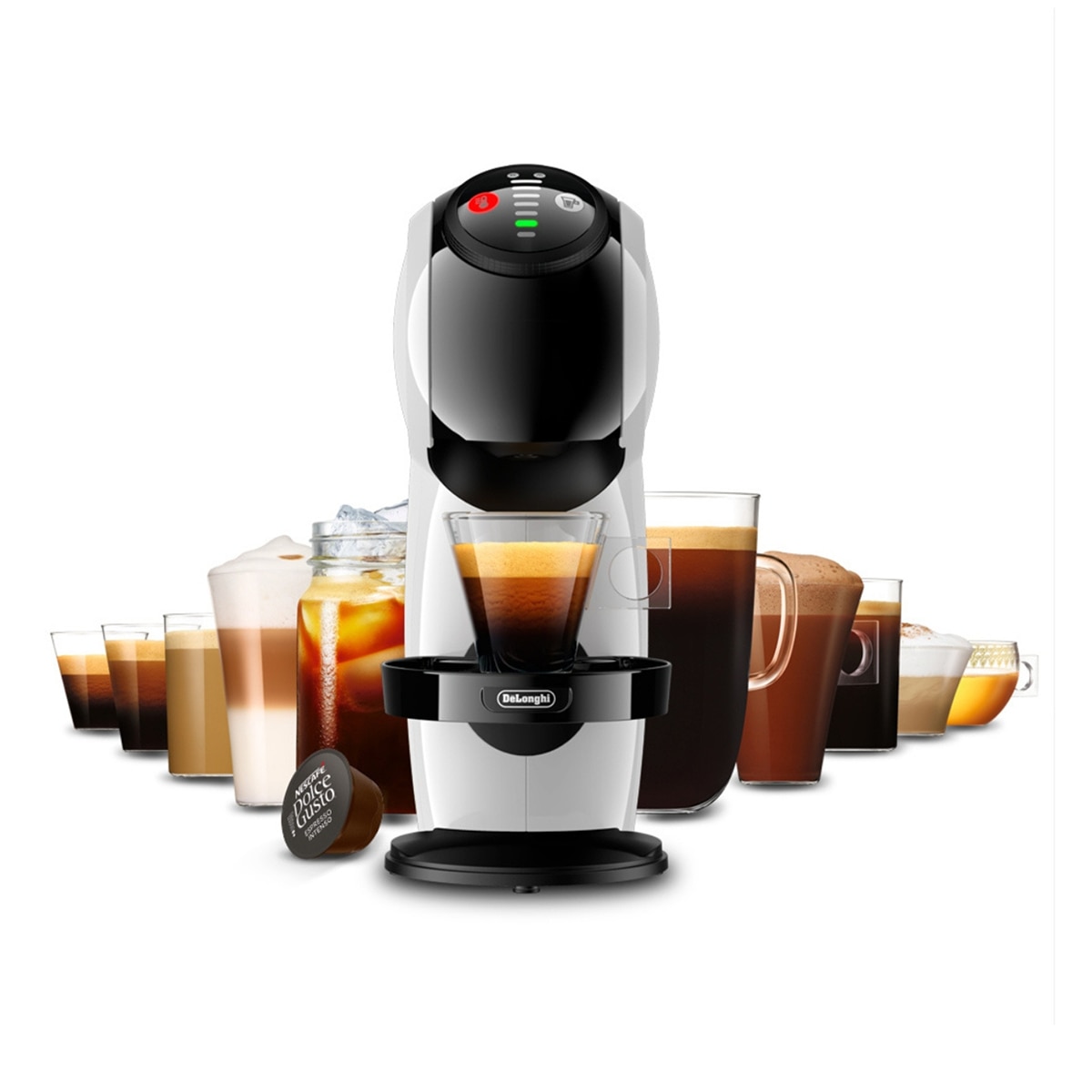 Cafetera de cápsulas automática De'Longhi Genio S EDG226.W para cápsulas Nescafé Dolce Gusto Blanco-6