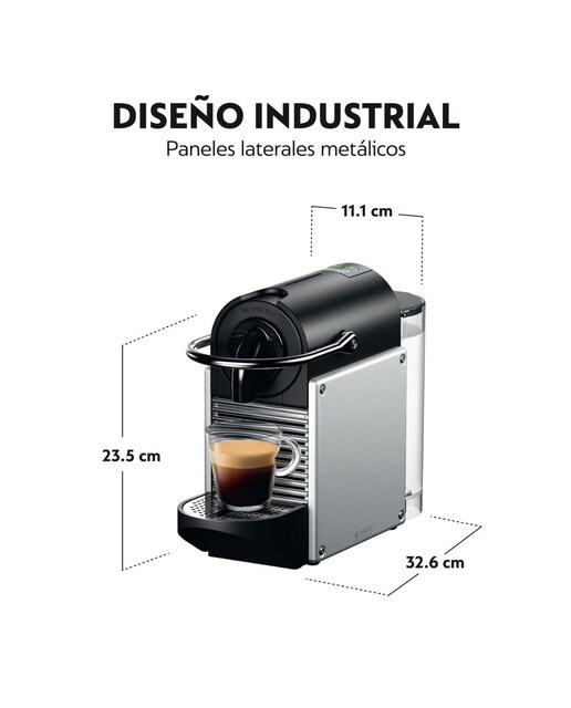 Imagen 3 de Cafetera de Cápsulas automática Nespresso De'Longhi Pixie para cápsulas Nespresso Original - Gris Gris