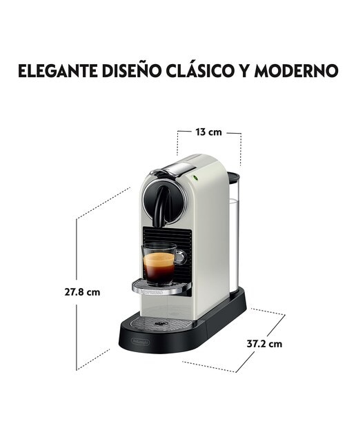 Cafetera de Cápsulas automática Nespresso De'Longhi Citiz EN167.W para cápsulas Nespresso Original - Blanco Blanco-3