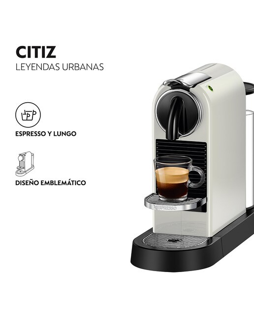 Cafetera de Cápsulas automática Nespresso De'Longhi Citiz EN167.W para cápsulas Nespresso Original - Blanco Blanco-6