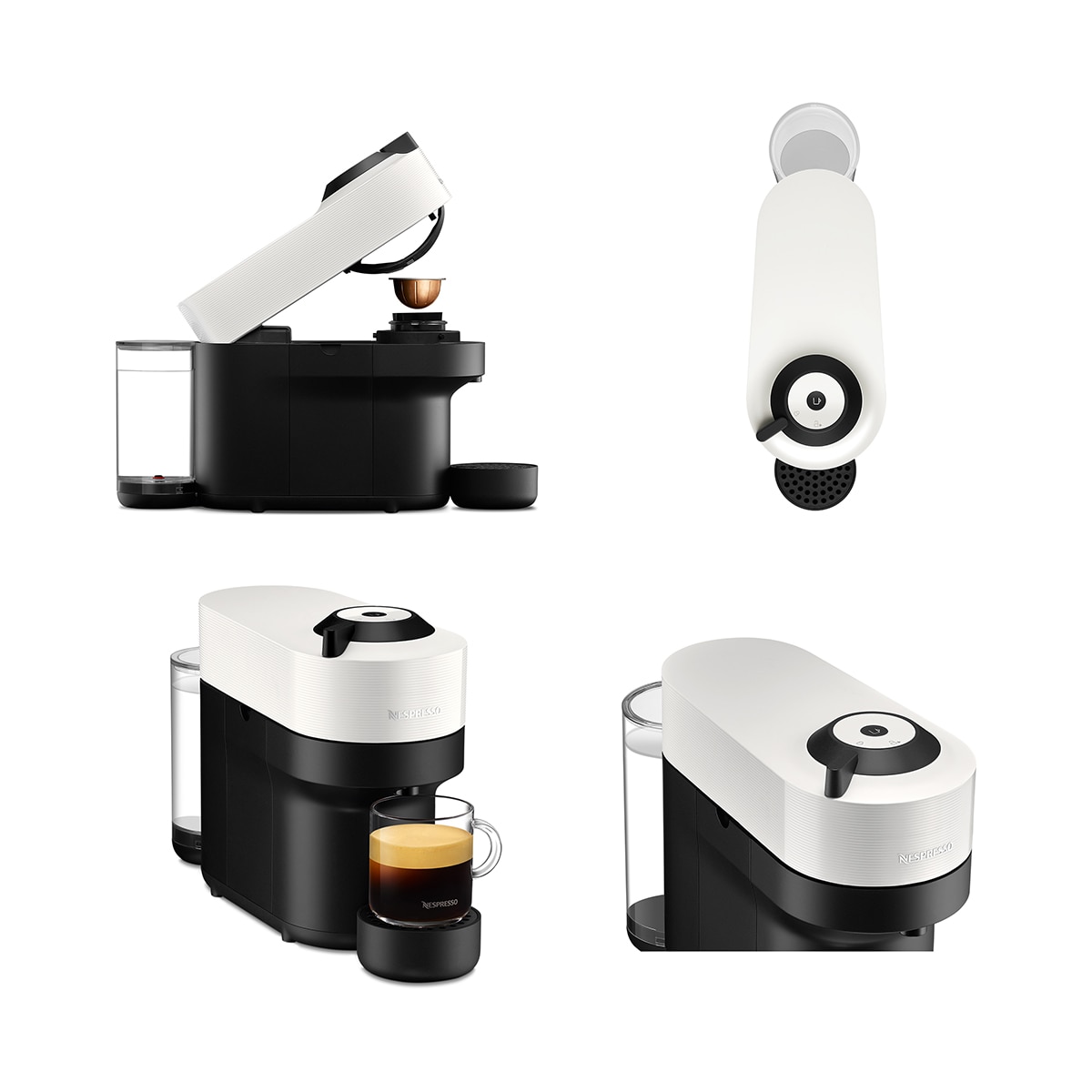 Cafetera de cápsulas Krups Vertuo Pop XN9201nes para cápsulas Nespresso Vertuo Blanco-7