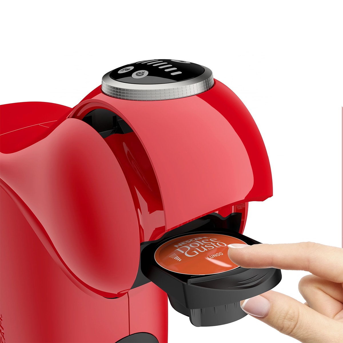 Cafetera de cápsulas automática Krups Genio S Plus para cápsulas Nescafé Dolce Gusto Rojo-4