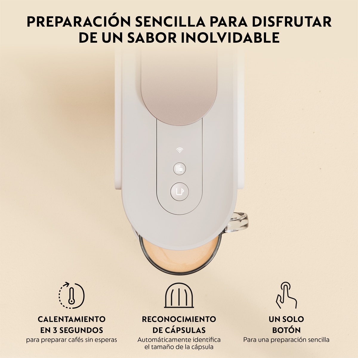 Cafetera de Cápsulas automática Nespresso De'Longhi Vertuo Up ENV200.W para cápsulas Nespresso Vertuo Blanco-4