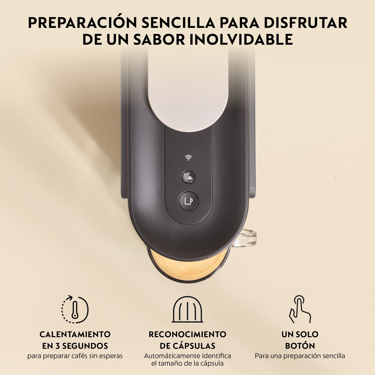 Cafetera de Cápsulas automática Nespresso De'Longhi Vertuo Up ENV200.GY para cápsulas Nespresso Vertuo - Negro Negro-4