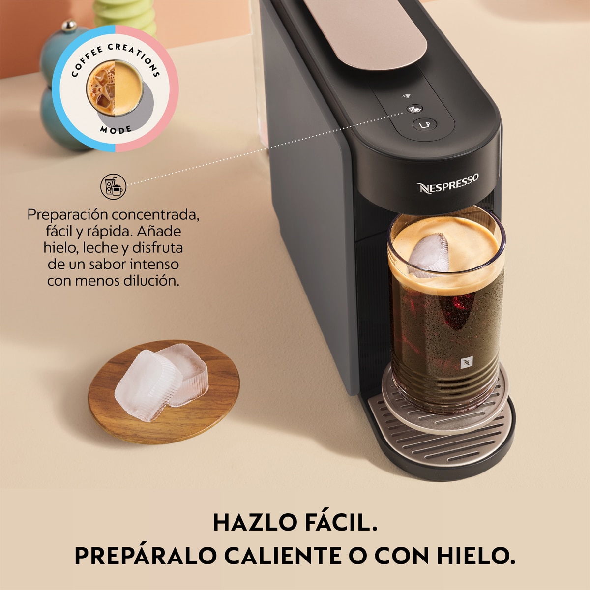 Cafetera de Cápsulas automática Nespresso De'Longhi Vertuo Up ENV200.GY para cápsulas Nespresso Vertuo - Negro Negro-5
