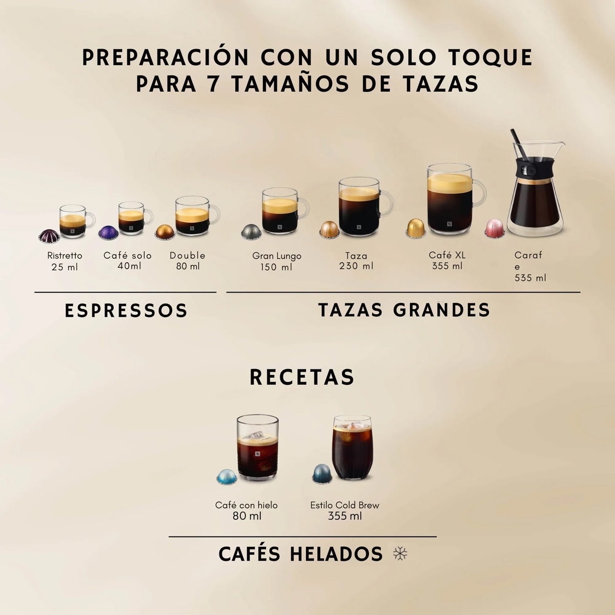 Cafetera de cápsulas automática Krups Vertuo Up XN9408 para cápsulas de café Nespresso Negro-5