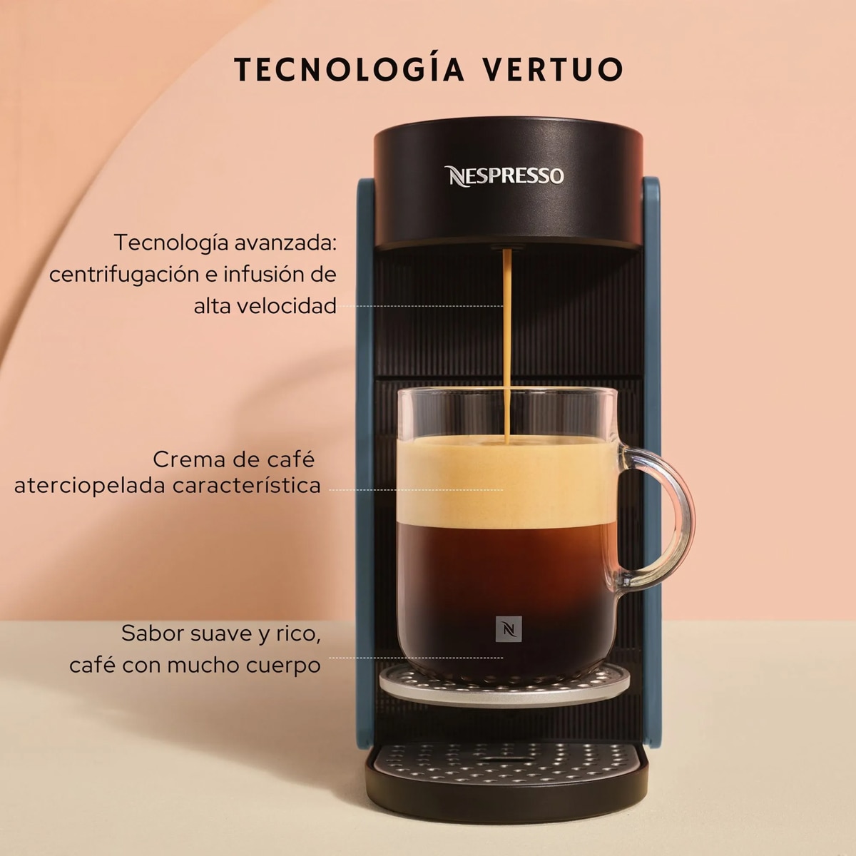 Cafetera de cápsulas automática Krups Vertuo Up XN9408 para cápsulas de café Nespresso Negro-8