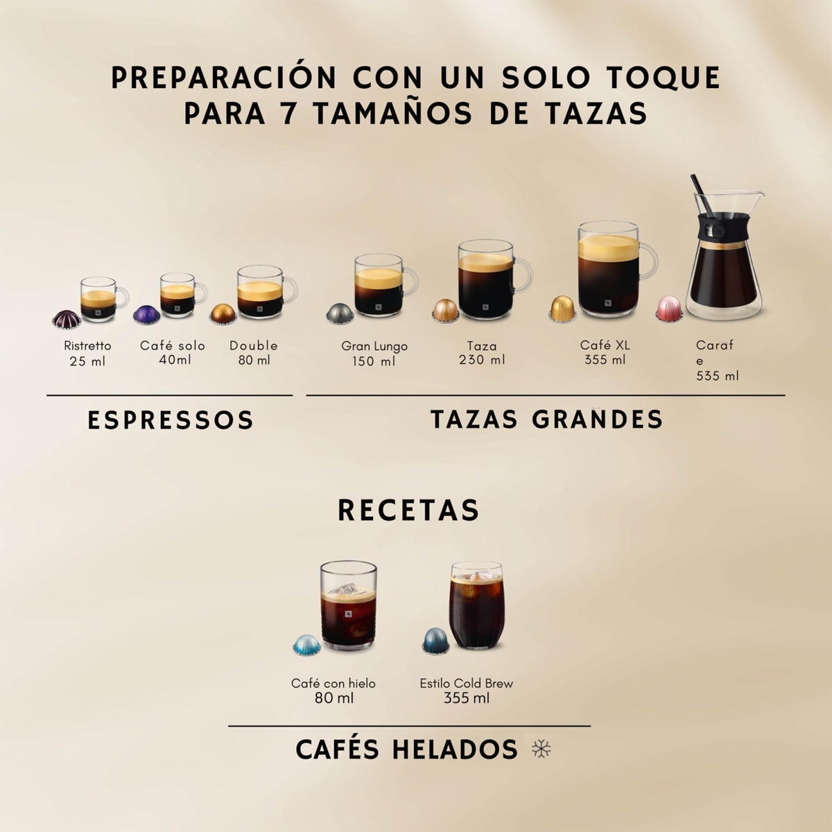 Cafetera de cápsulas automática Krups Vertuo Up XN9404 para cápsulas de café Nespresso Negro-4