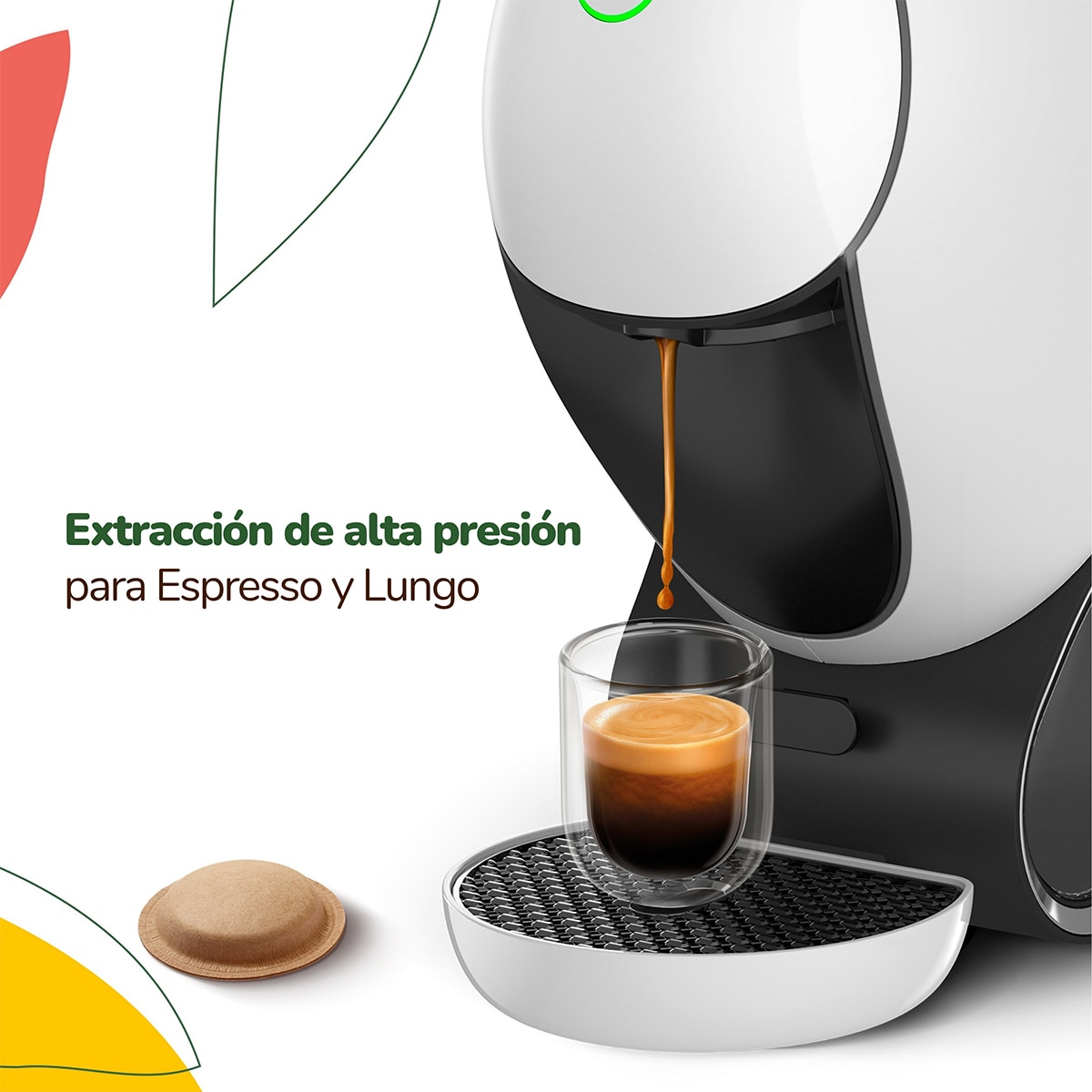 Cafetera de cápsulas de Papel Krups NESCAFÉ Dolce Gusto Neo Café B KP8301 + 3 Packs de café Blanco-4