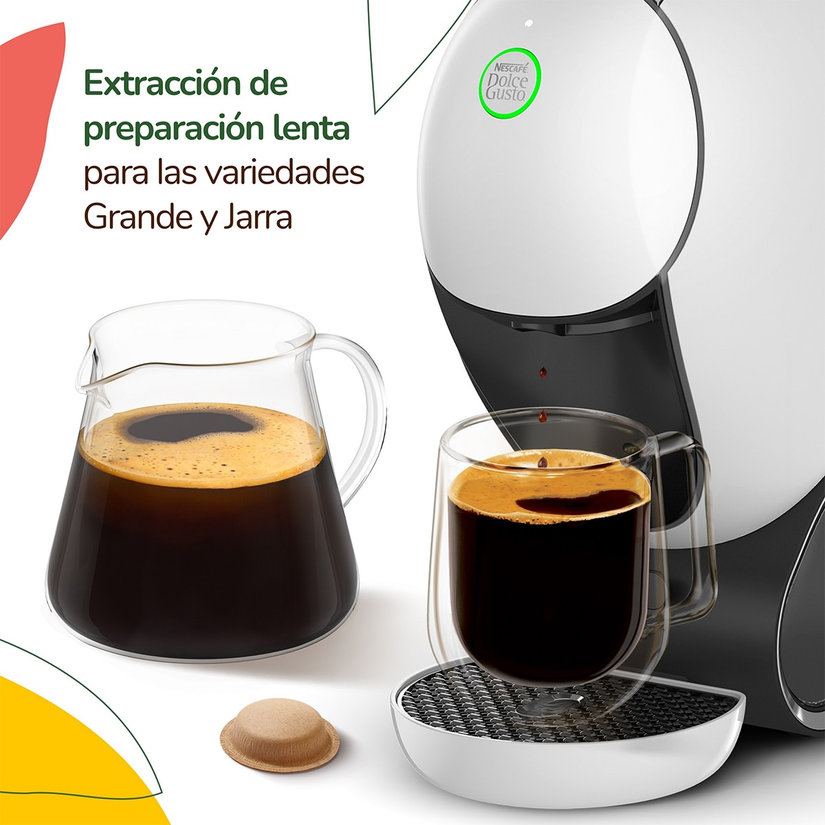 Cafetera de cápsulas de Papel Krups NESCAFÉ Dolce Gusto Neo Café B KP8301 + 3 Packs de café Blanco-9