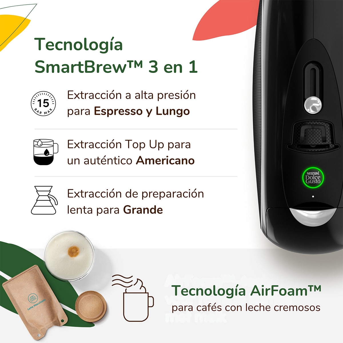 Cafetera de cápsulas de papel Krups NESCAFÉ Dolce Gusto Neo Latte W KP8508 - Negro Negro-9