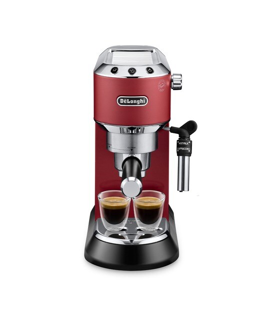 De'Longhi - Cafetera espresso manual de bomba De´Longhi Dedica EC685.R sistema cappuccino.