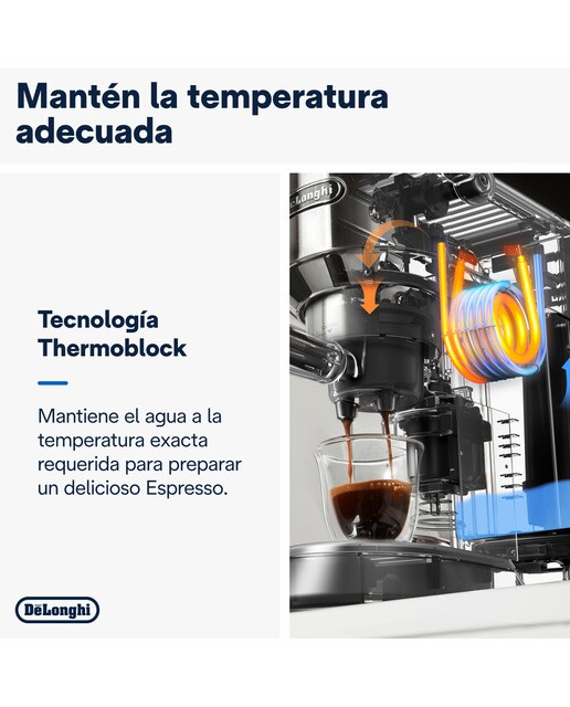 Cafetera espresso manual de bomba De´Longhi Dedica EC685.R sistema cappuccino - Vermelión Vermelión-7