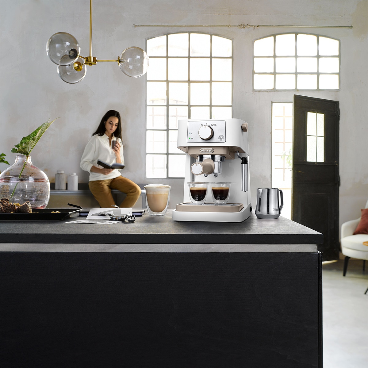 Cafetera espresso manual De'Longhi Stilosa EC260.W Blanco-6
