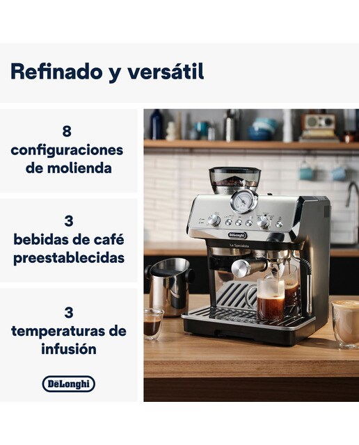 Cafetera espresso manual De'Longhi La Specialista Mini Arte EC9155.MB con molinillo integrado Gris / Negro-4