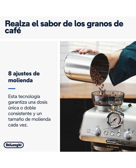 Cafetera espresso manual De'Longhi La Specialista Mini Arte EC9155.MB con molinillo integrado Gris / Negro-5