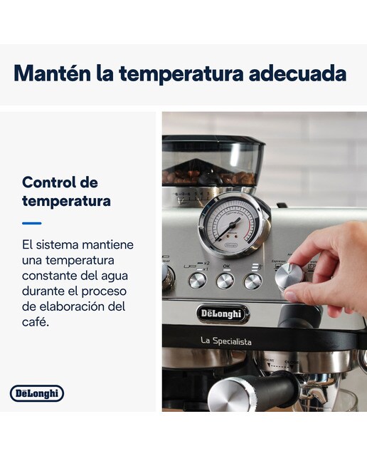 Cafetera espresso manual De'Longhi La Specialista Mini Arte EC9155.MB con molinillo integrado Gris / Negro-6
