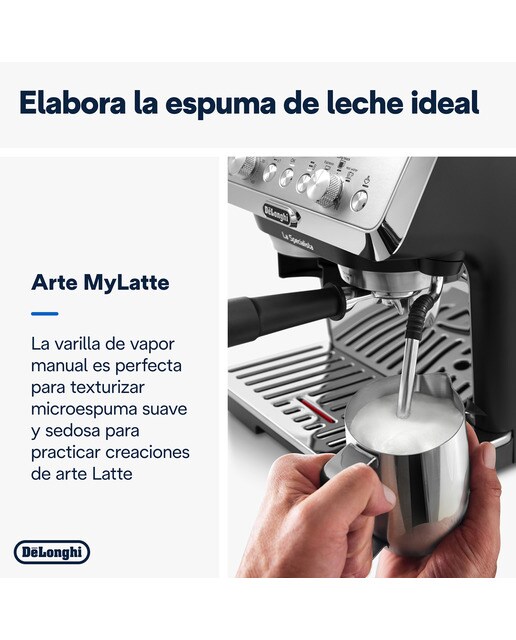Cafetera espresso manual De'Longhi La Specialista Mini Arte EC9155.MB con molinillo integrado Gris / Negro-7