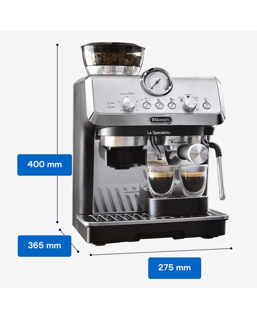 Cafetera espresso manual De'Longhi La Specialista Mini Arte EC9155.MB con molinillo integrado Gris / Negro-9