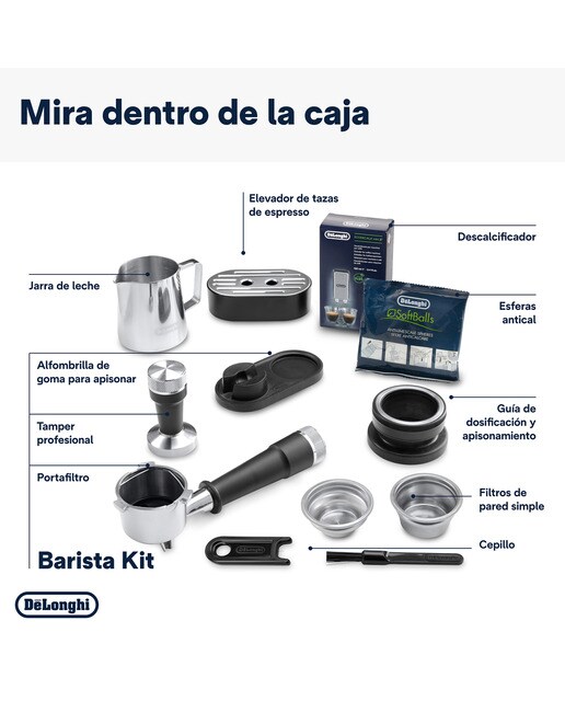 Cafetera espresso manual De'Longhi La Specialista Mini Arte EC9155.MB con molinillo integrado Gris / Negro-10