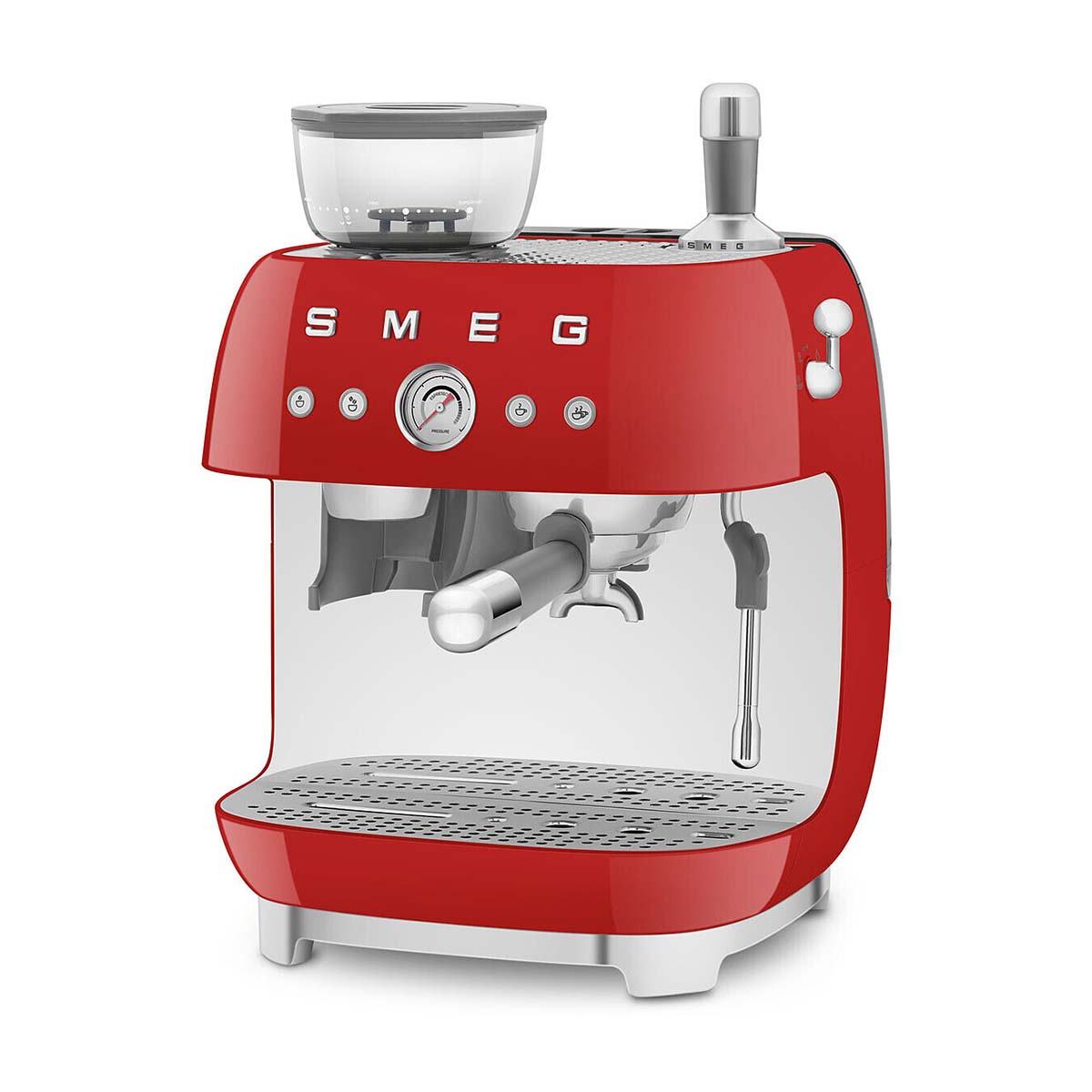 Cafetera espresso manual Smeg EGF03RDEU con doble Thermoblock - Rojo Rojo-3