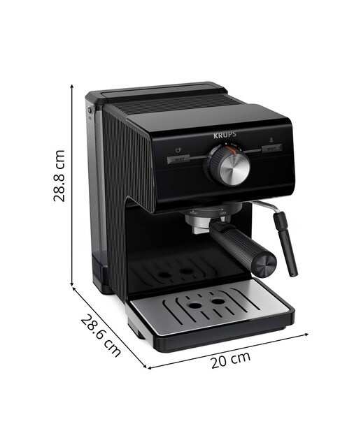 Cafetera espresso manual Krups XP3818 con vaporizador de leche Negro-3