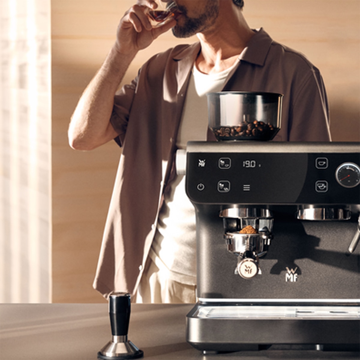 Cafetera Espresso WMF Espresso Pro con 15 bares Negro-9