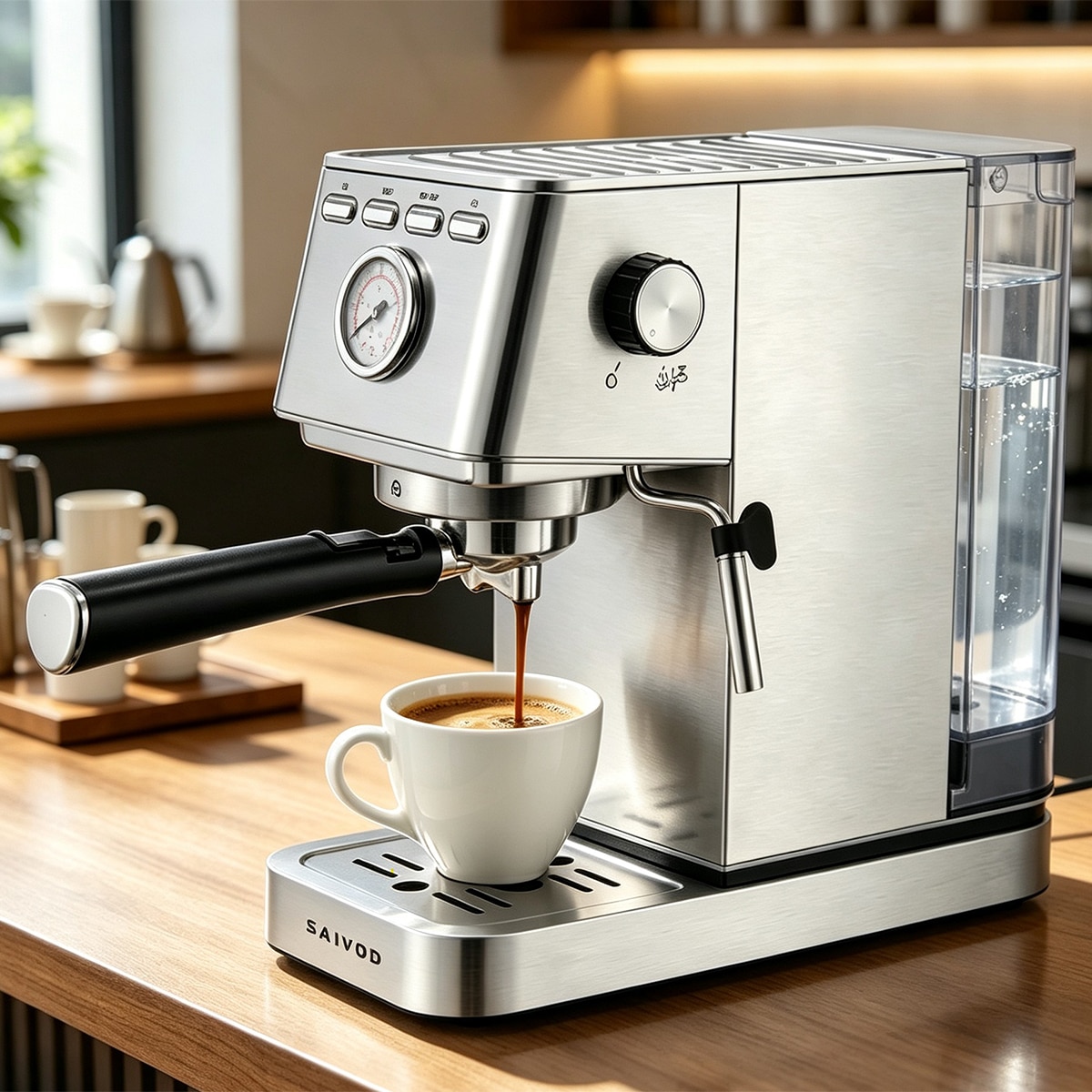 Cafetera expres Saivod CES-126 con 20 bares Inox-5