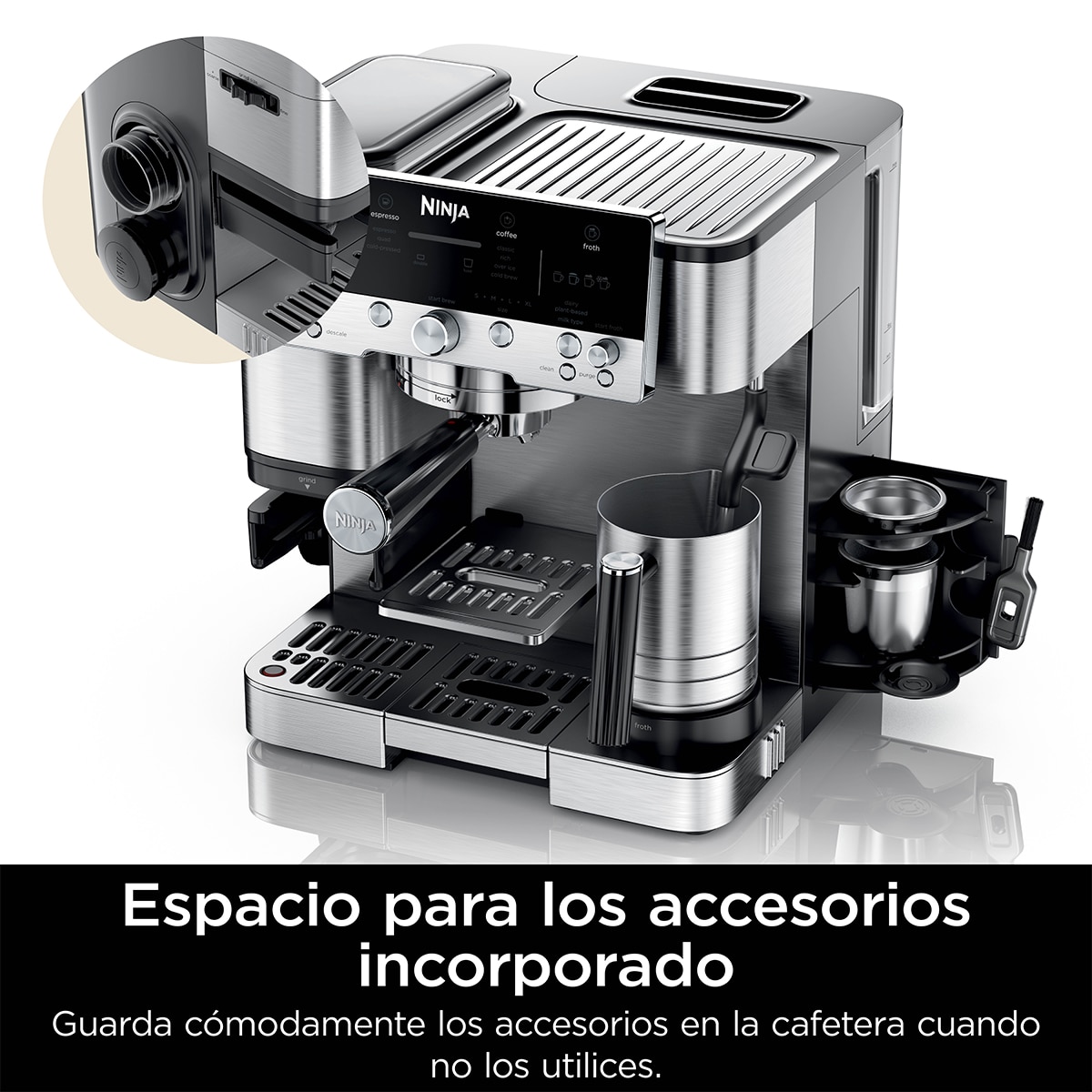 Cafetera espresso 3 en 1 Ninja Luxe Café Premier ES601EU 1650W Negro-9