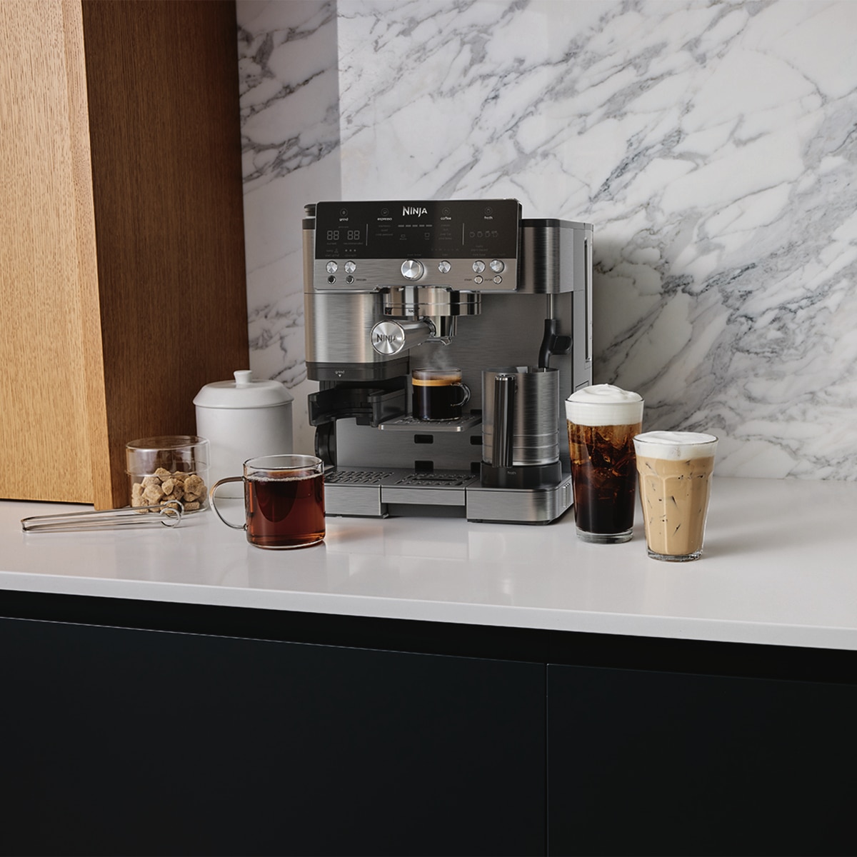 Cafetera espresso 3 en 1 Ninja Luxe Café Premier ES601EU 1650W Negro-10