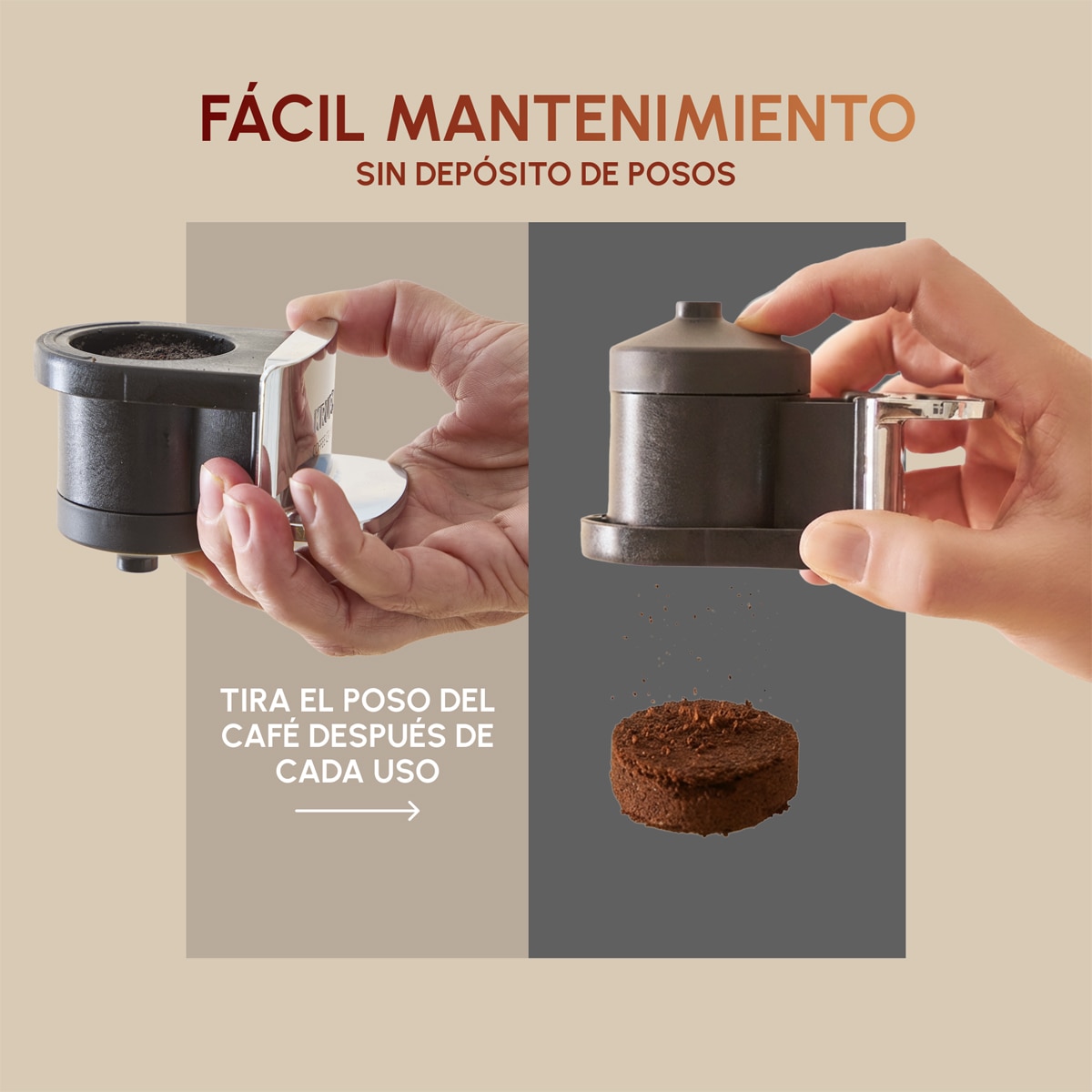 Cafetera superautomática Krups Coffee Crush Experience SA401L con 15 bares y autoprensado Verde Oliva-6