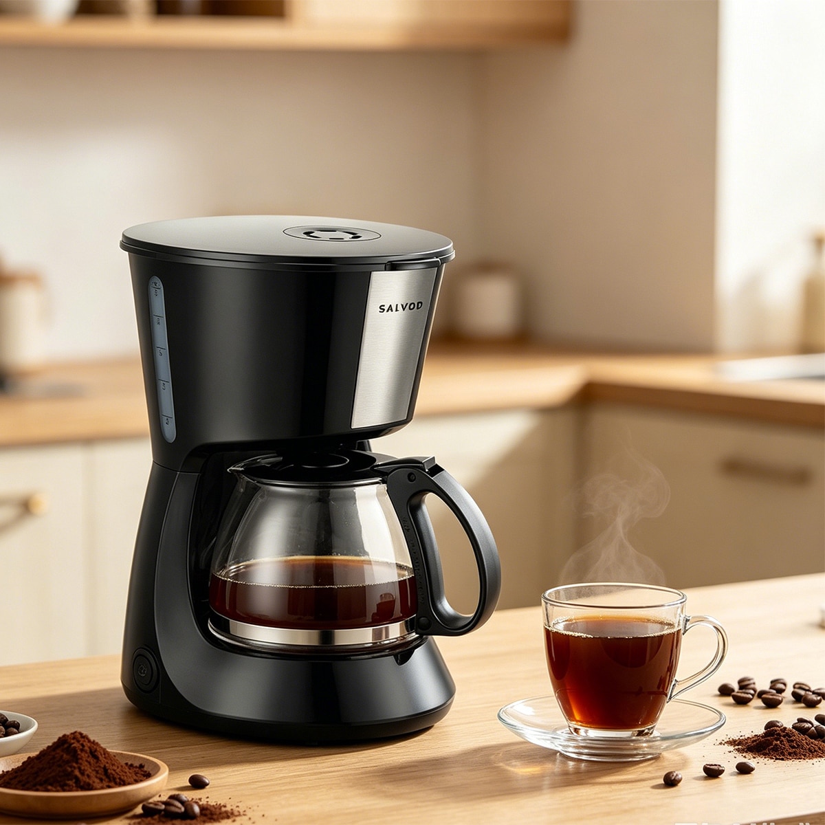 Cafetera de goteo Saivod GC-217 con capacidad para 6 tazas Negro-2