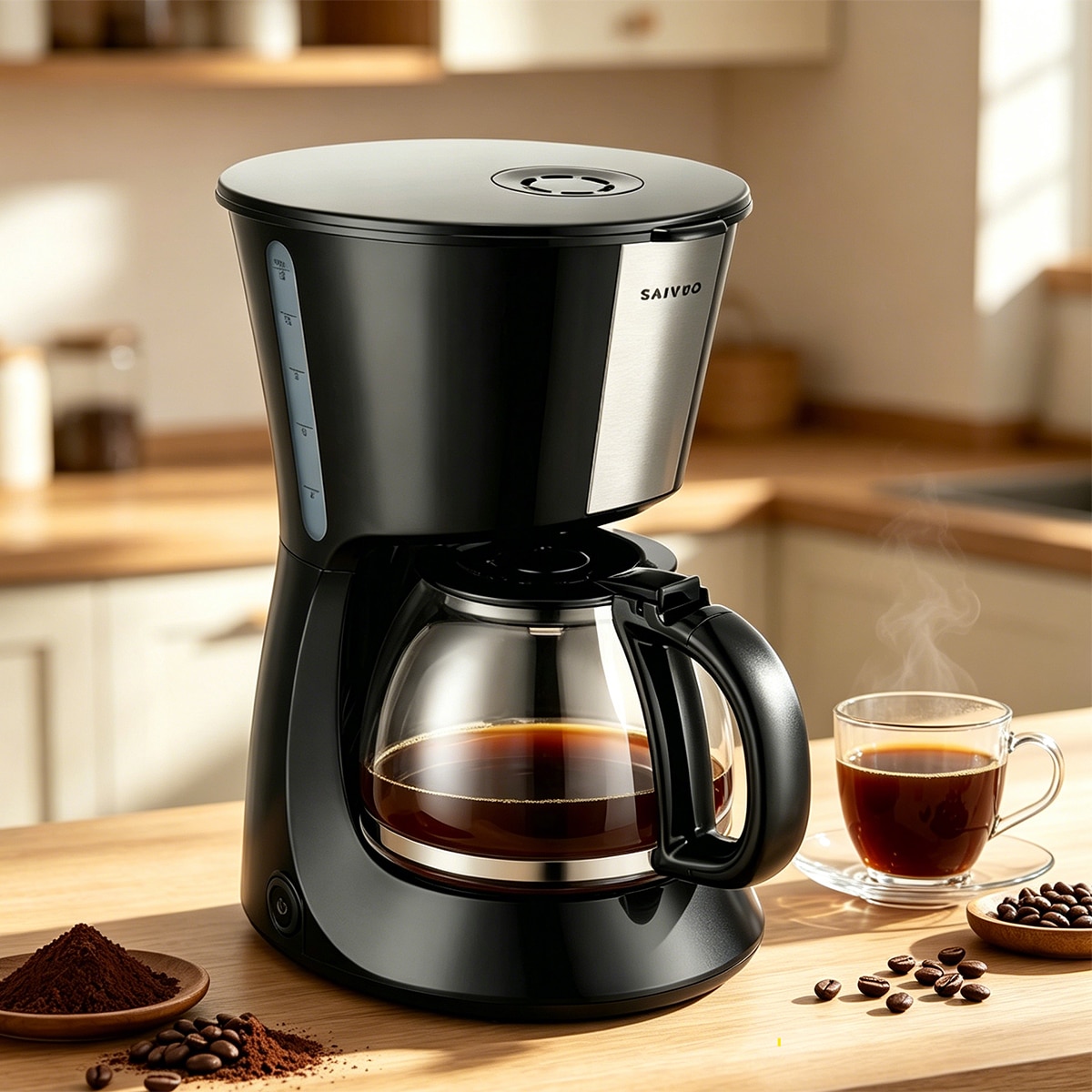 Cafetera de goteo Saivod GC-251 con capacidad para 12 tazas Negro-2
