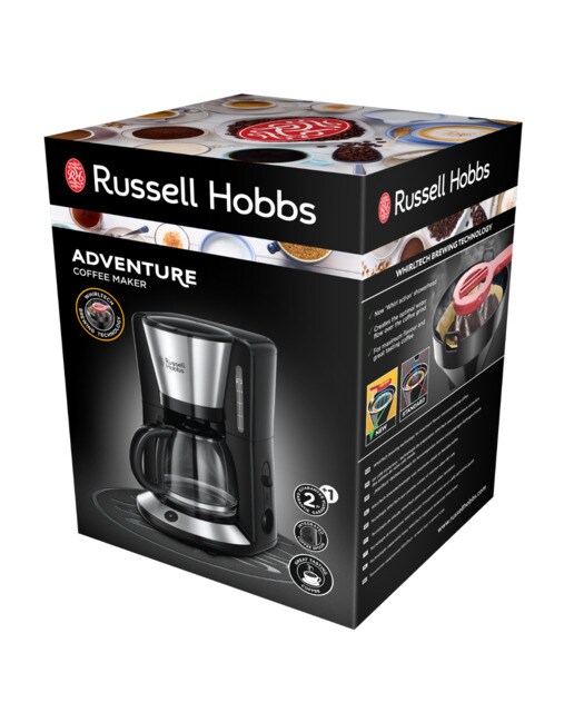 Cafetera de goteo Russell Hobbs Adventure con jarra de cristal de capacidad de 1,25 litros Inox-5