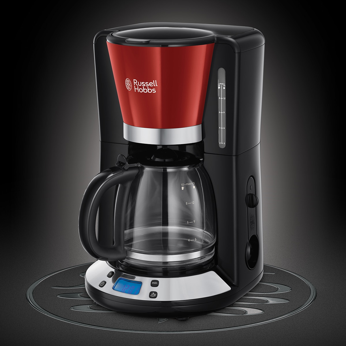 Cafetera de goteo Russell Hobbs Colours Plus Rojo con pantalla LCD Rojo-2