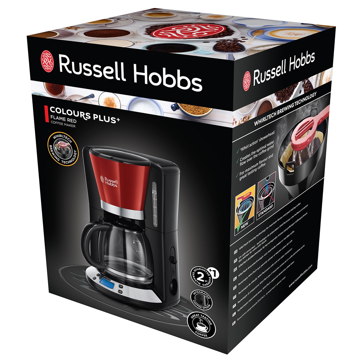 Cafetera de goteo Russell Hobbs Colours Plus Rojo con pantalla LCD Rojo-9