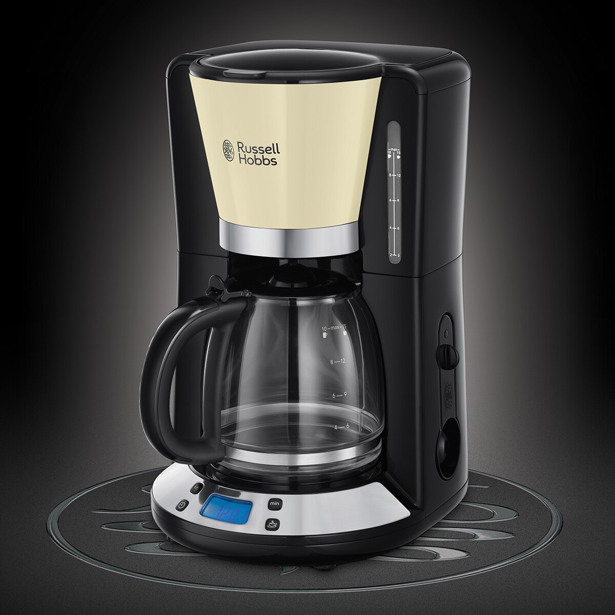 Cafetera de goteo Russell Hobbs Colours Plus Crema con pantalla LCD Crema-2